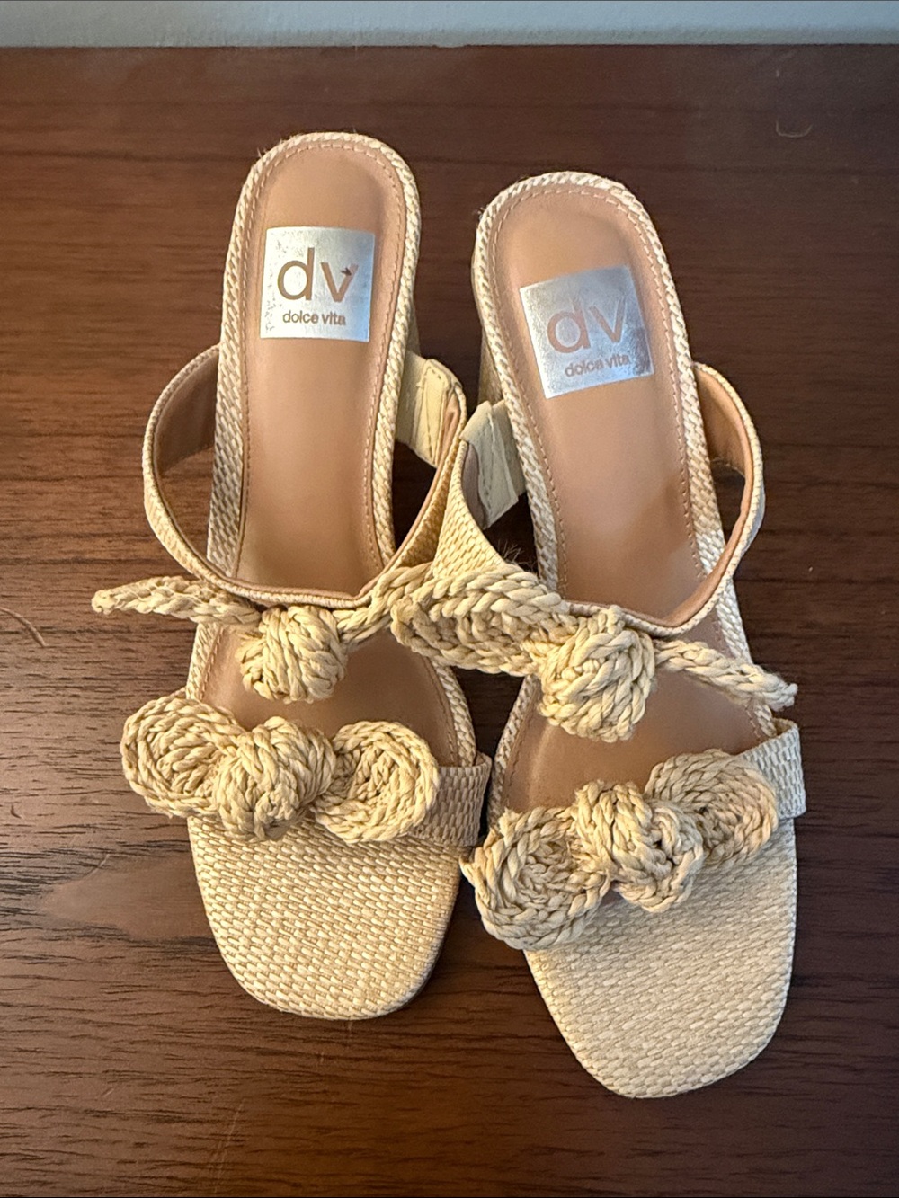 Dolce Vita Natural Braided Knot Sandals